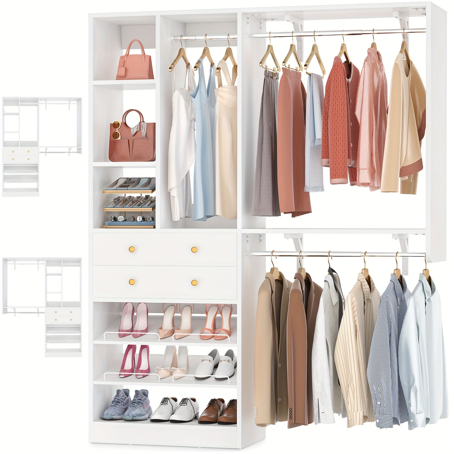 Closet System - 5FT Closet System With Drawers, 60\
