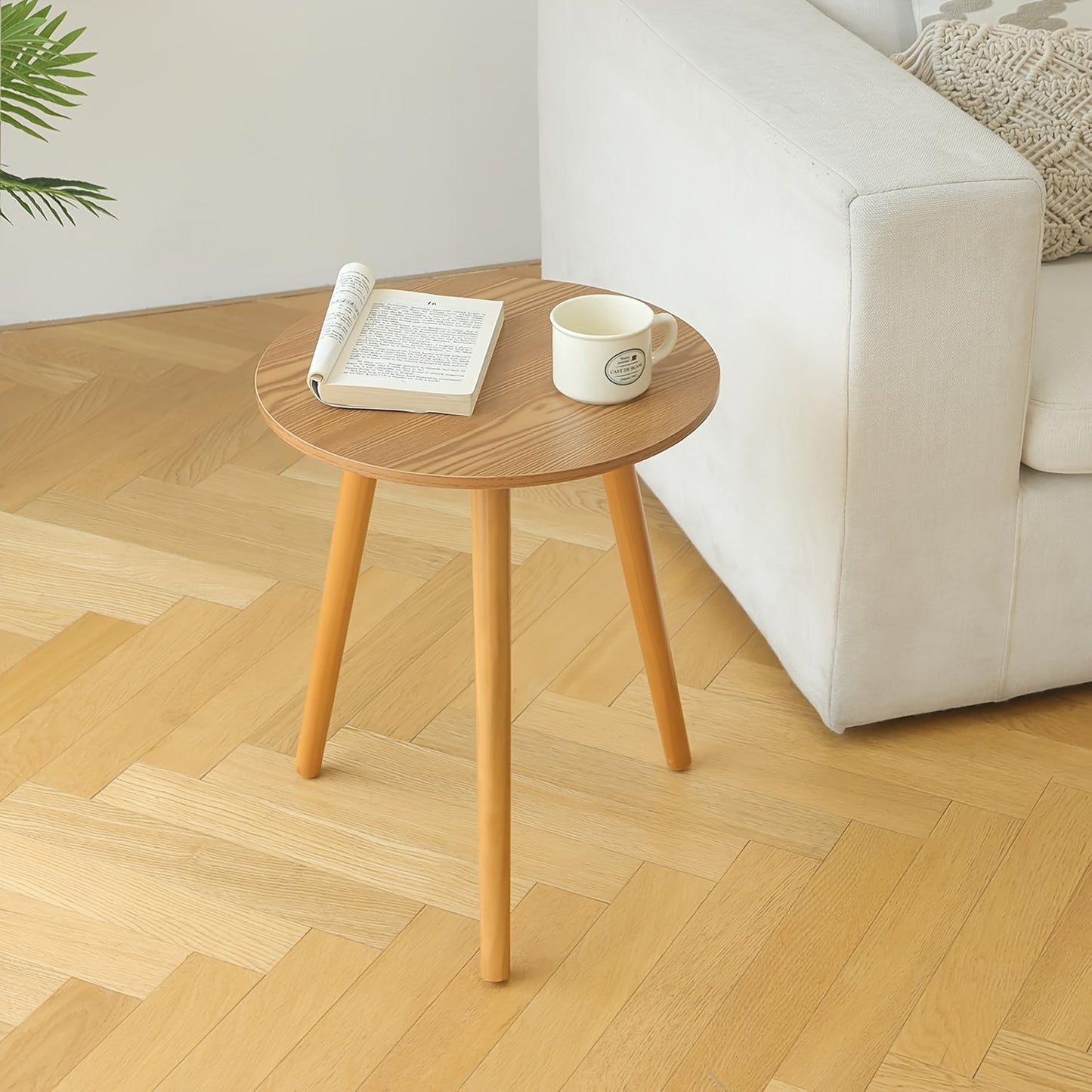 Round Side\u002F End Table, Accent Nightstand Modern For Living Room Bedroom Office Small Spaces