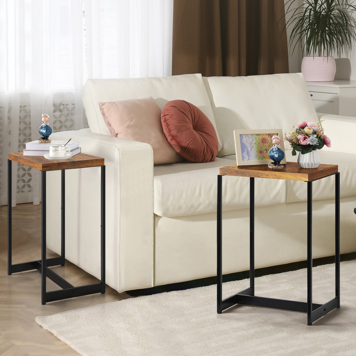 1\u002F2pcs Narrow Side Table, Versatile End Table, Coffee Table, Snack Table, Laptop Desk, Bedside Nightstand, for Living Room, Bedroom, Kitchen, Office, Stylish and Functional Accent Furniture