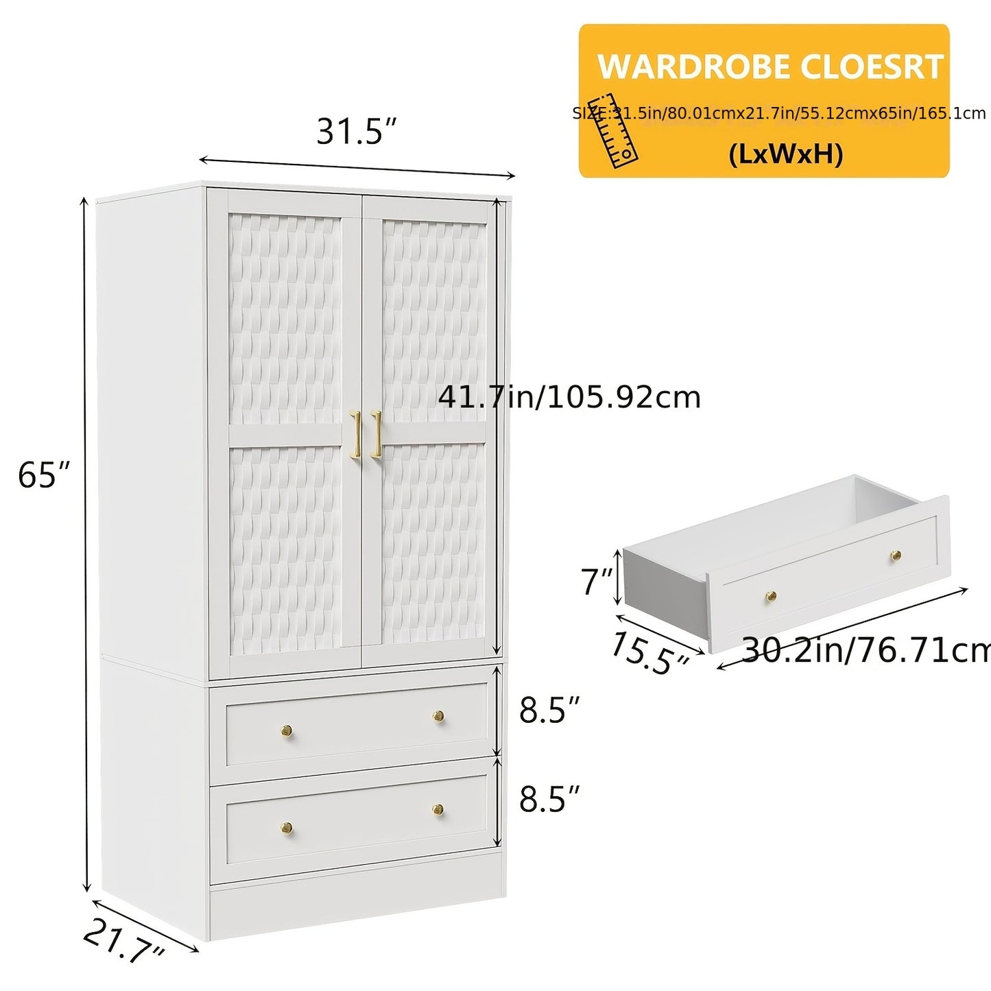 Armoire Storage Cabinet, 65\