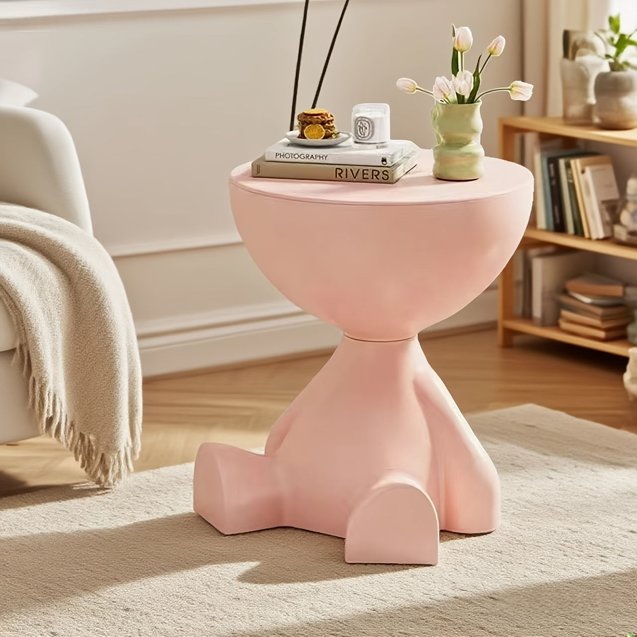 Bear-Shaped Side Table - No Assembly Needed