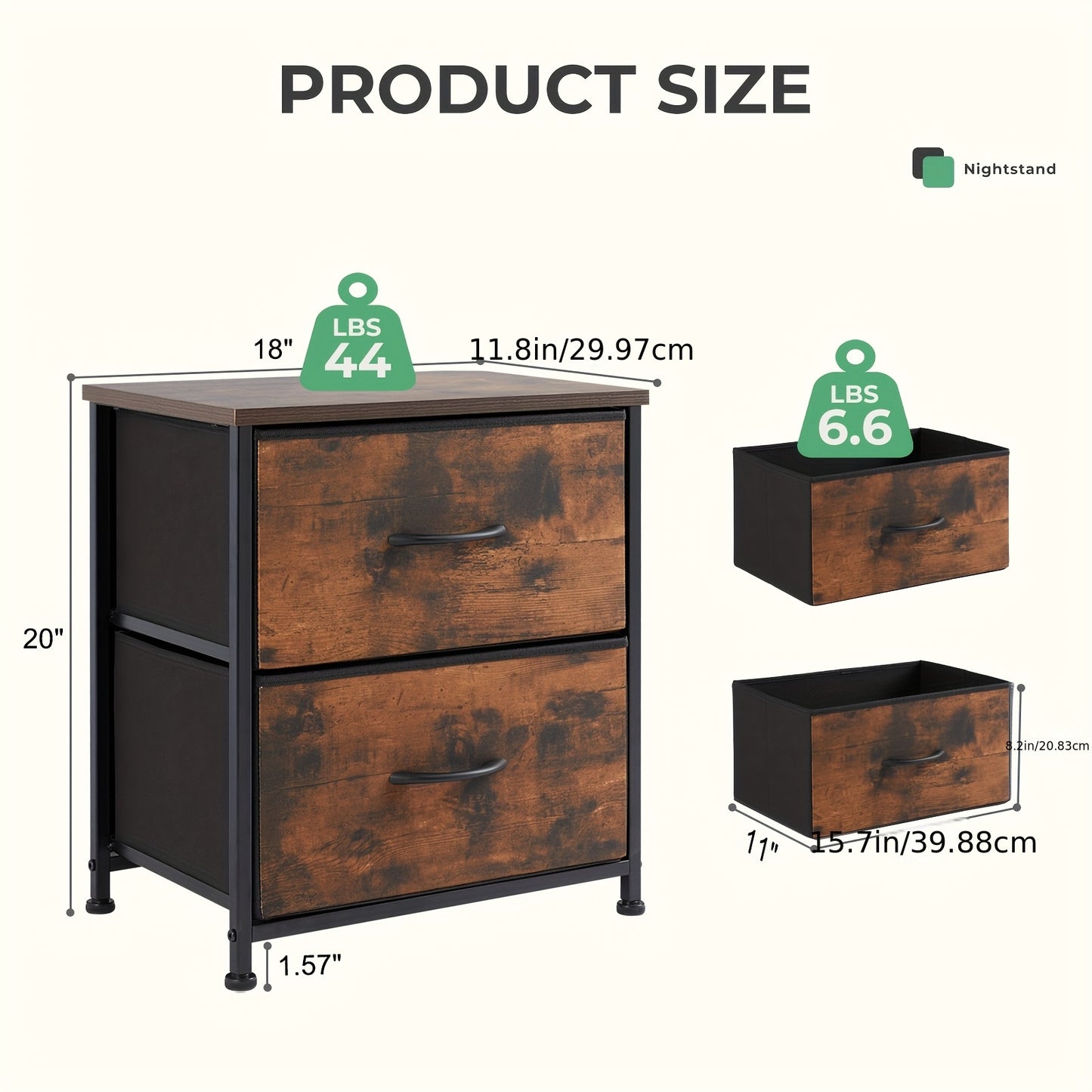 2 Storage Drawers In 20\