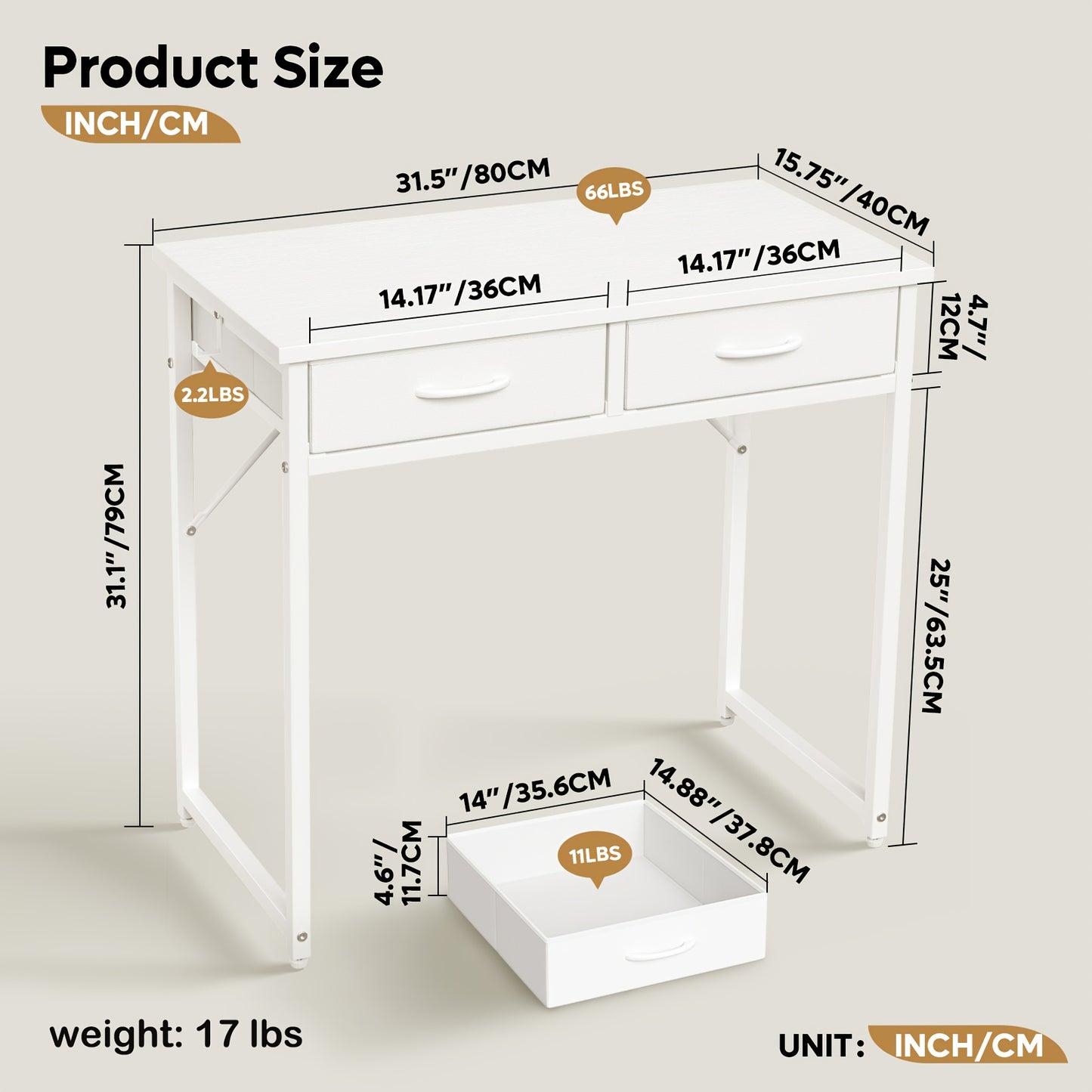 Vanity Small Desk with Lighting - Make Up Must Haves, 31\