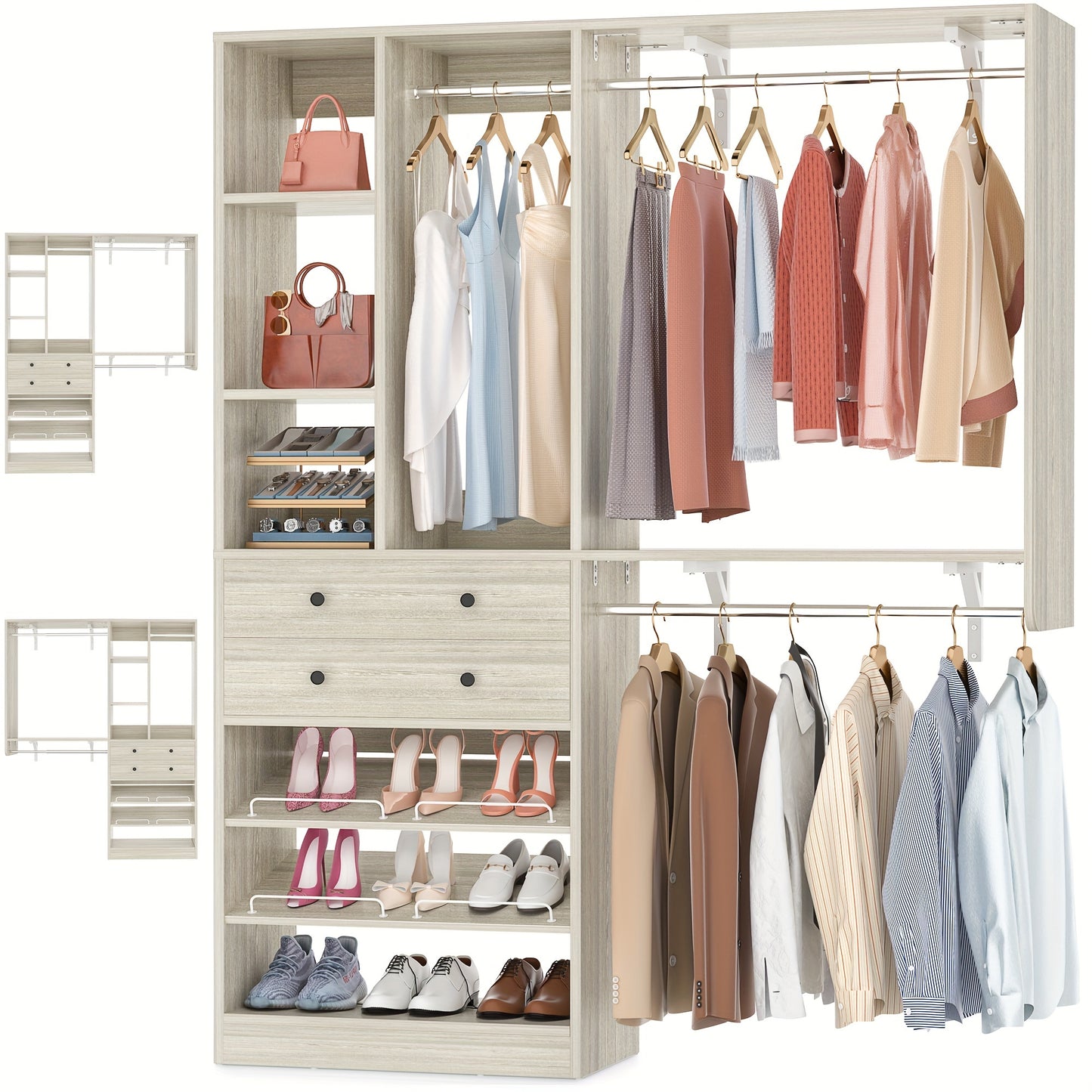 Closet System - 5FT Closet System With Drawers, 60\