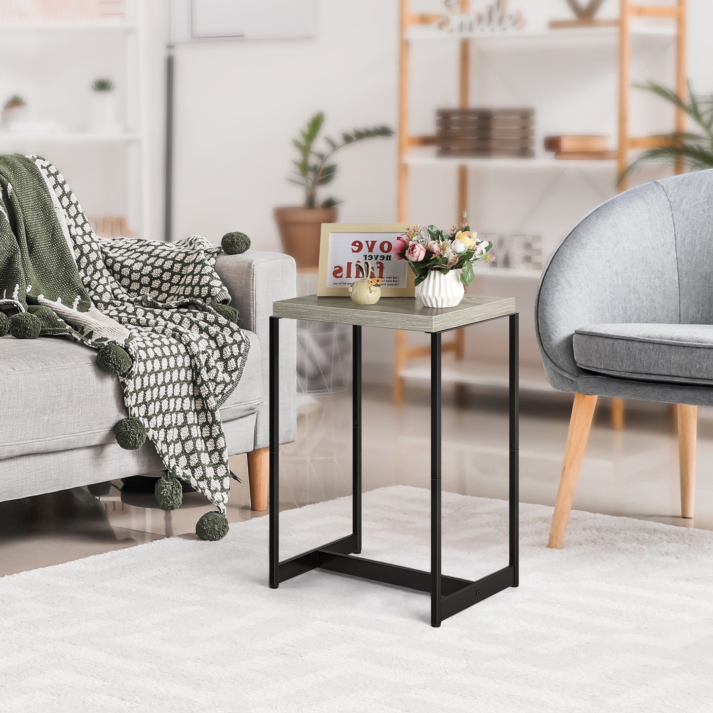 1\u002F2pcs Narrow Side Table, Versatile End Table, Coffee Table, Snack Table, Laptop Desk, Bedside Nightstand, for Living Room, Bedroom, Kitchen, Office, Stylish and Functional Accent Furniture