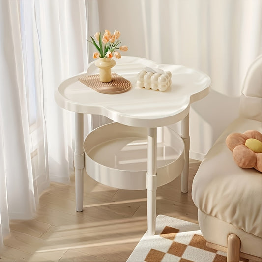 Classic and Stylish Storage Table with Two-Tier Design, Perfect for Bedside Use