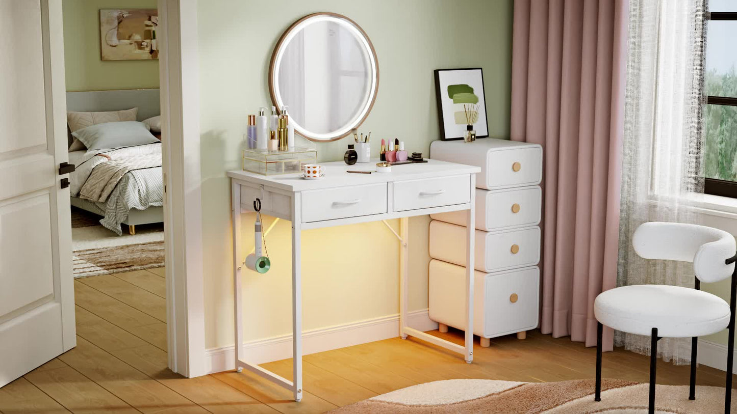 Vanity Small Desk with Lighting - Make Up Must Haves, 31\