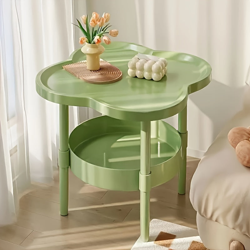 Classic and Stylish Storage Table with Two-Tier Design, Perfect for Bedside Use