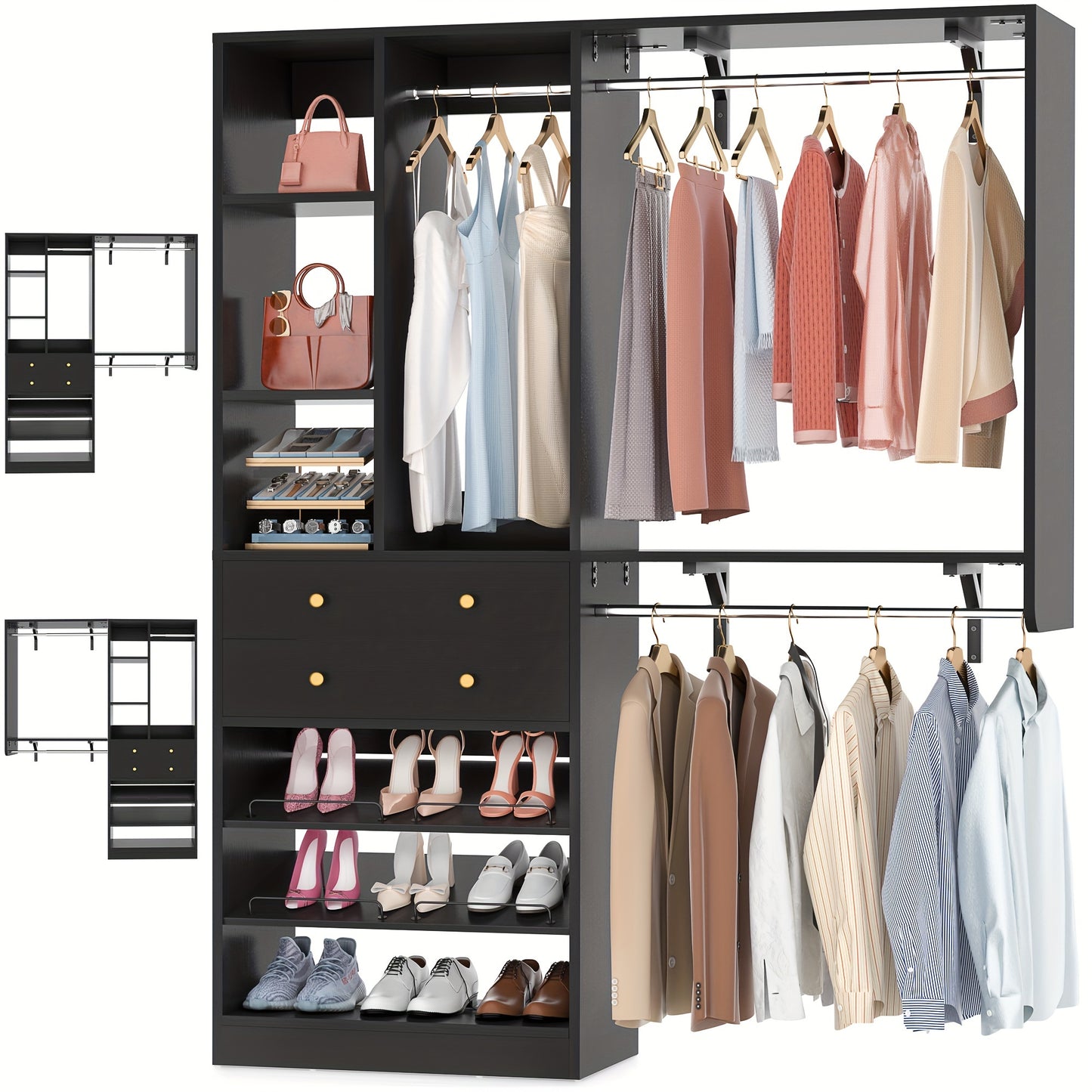 Closet System - 5FT Closet System With Drawers, 60\
