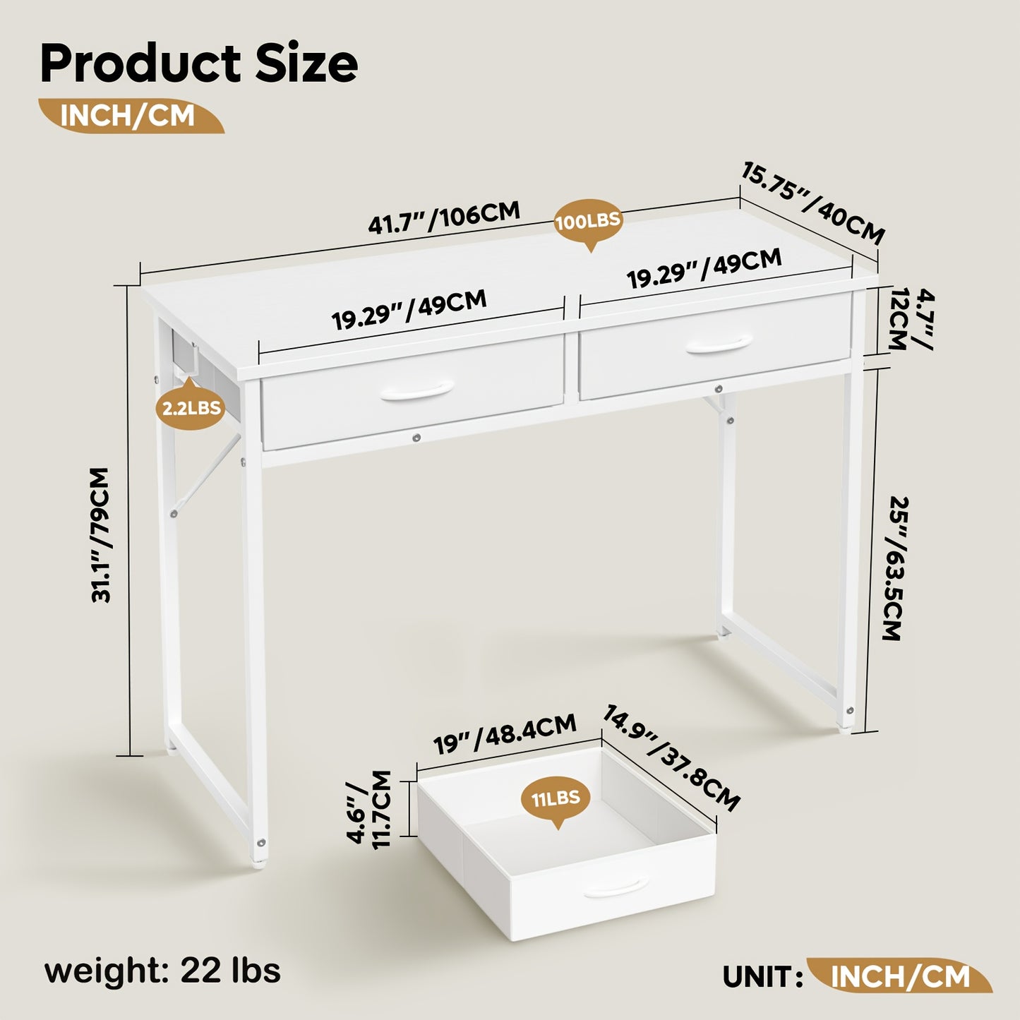 Vanity Small Desk with Lighting - Make Up Must Haves, 31\