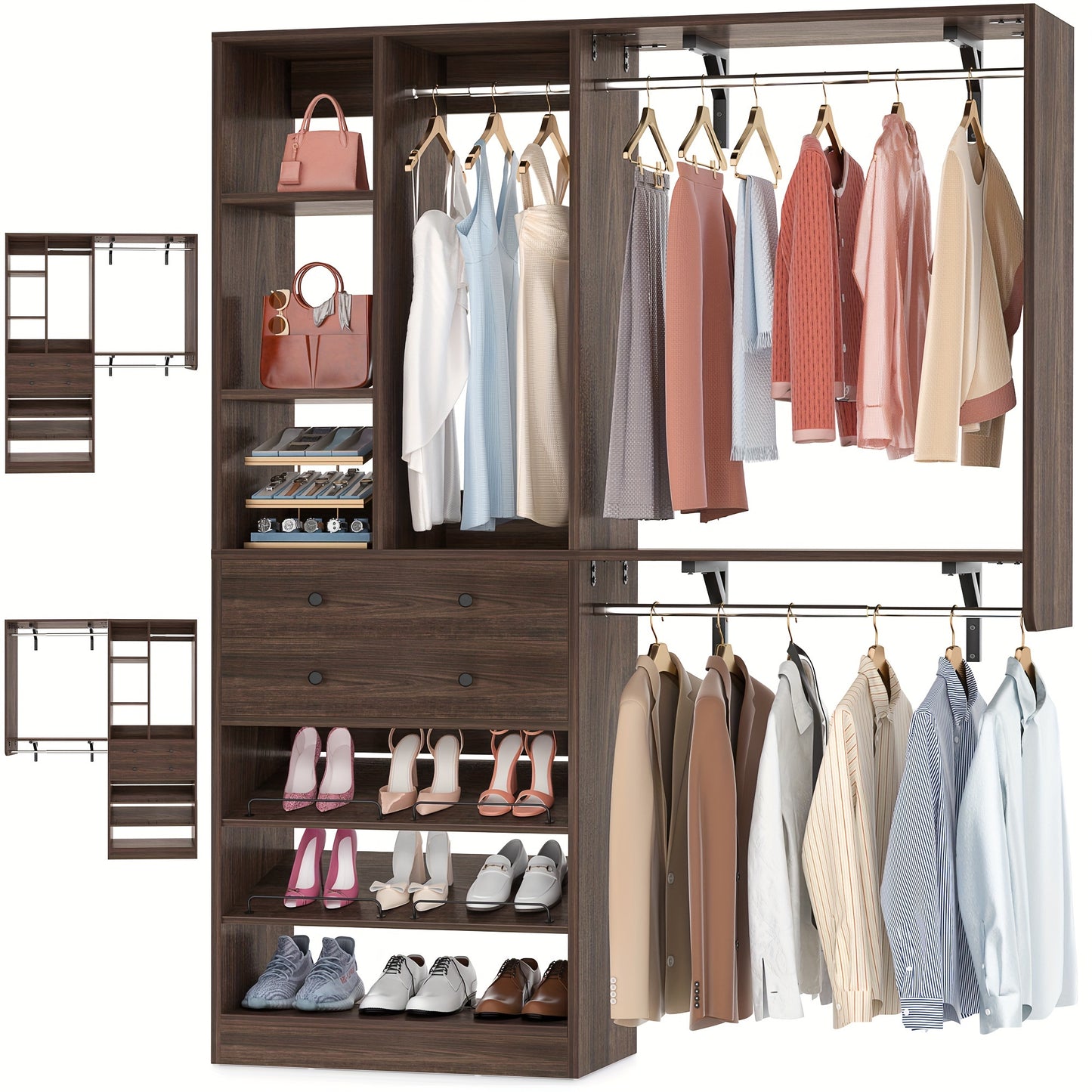 Closet System - 5FT Closet System With Drawers, 60\