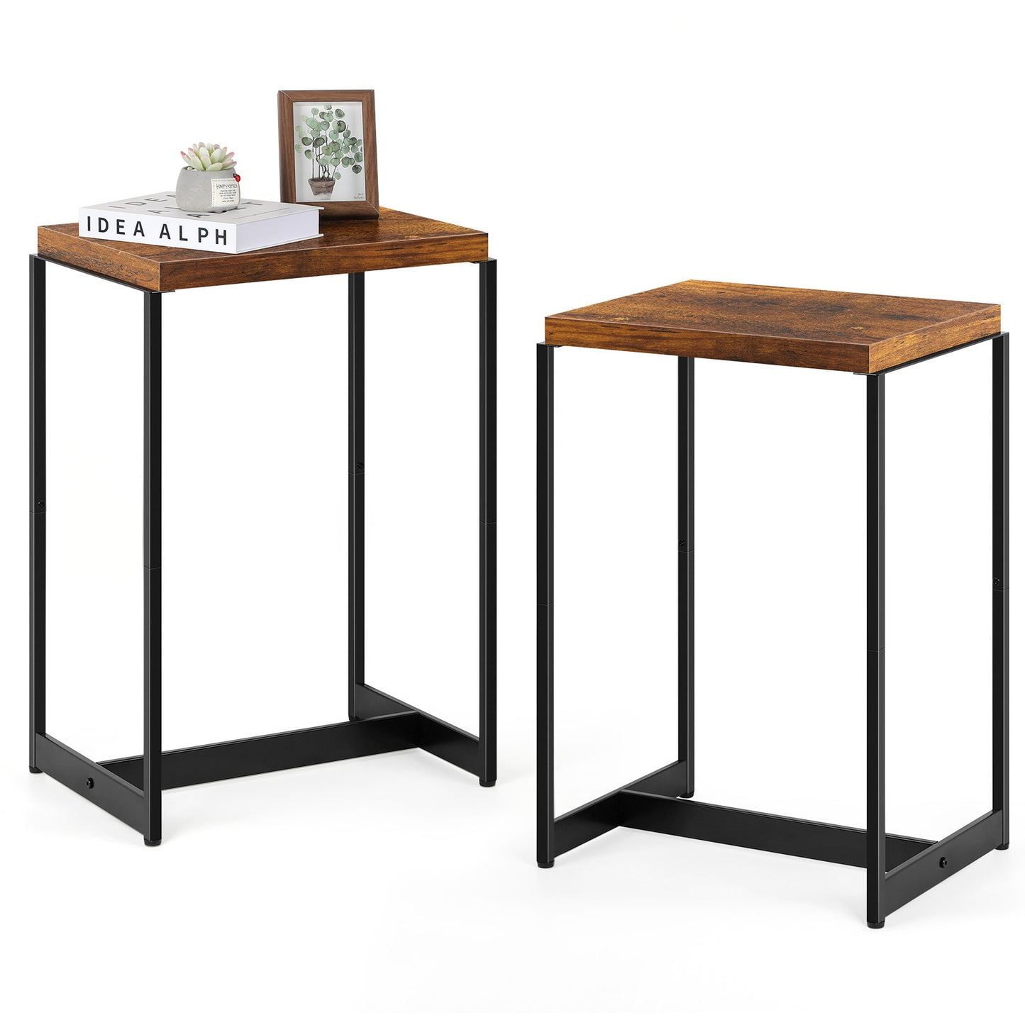 1\u002F2pcs Narrow Side Table, Versatile End Table, Coffee Table, Snack Table, Laptop Desk, Bedside Nightstand, for Living Room, Bedroom, Kitchen, Office, Stylish and Functional Accent Furniture