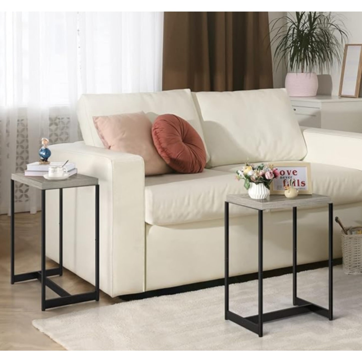 1\u002F2pcs Narrow Side Table, Versatile End Table, Coffee Table, Snack Table, Laptop Desk, Bedside Nightstand, for Living Room, Bedroom, Kitchen, Office, Stylish and Functional Accent Furniture
