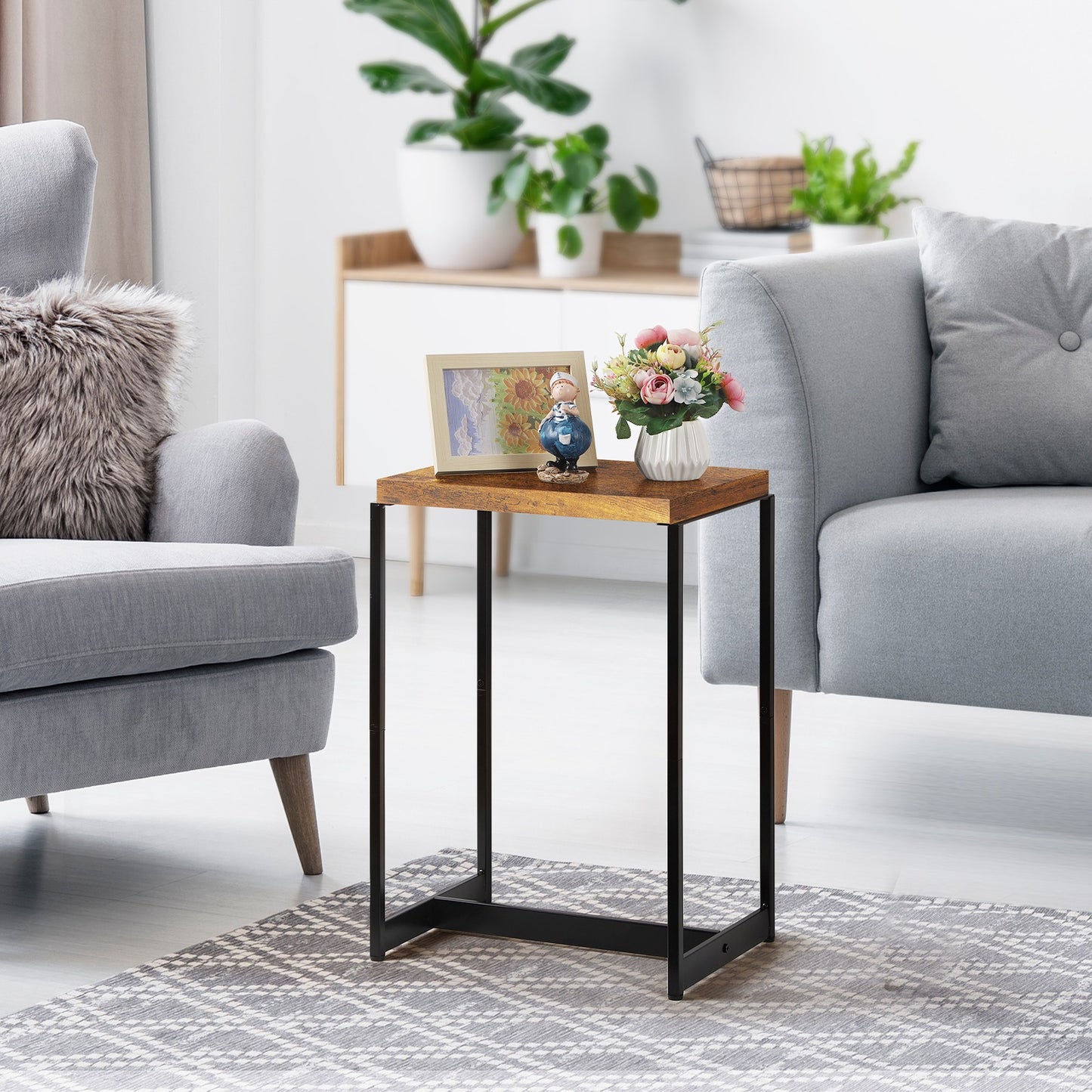 1\u002F2pcs Narrow Side Table, Versatile End Table, Coffee Table, Snack Table, Laptop Desk, Bedside Nightstand, for Living Room, Bedroom, Kitchen, Office, Stylish and Functional Accent Furniture